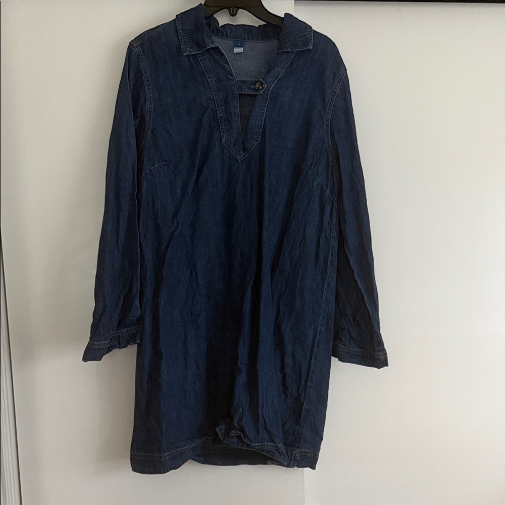 Old Navy Dark Blue Denim Tunic Dress